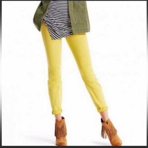 Cabi 5084 Citron Yellow Skinny Jeans‎ Size 4 Colorful Denim